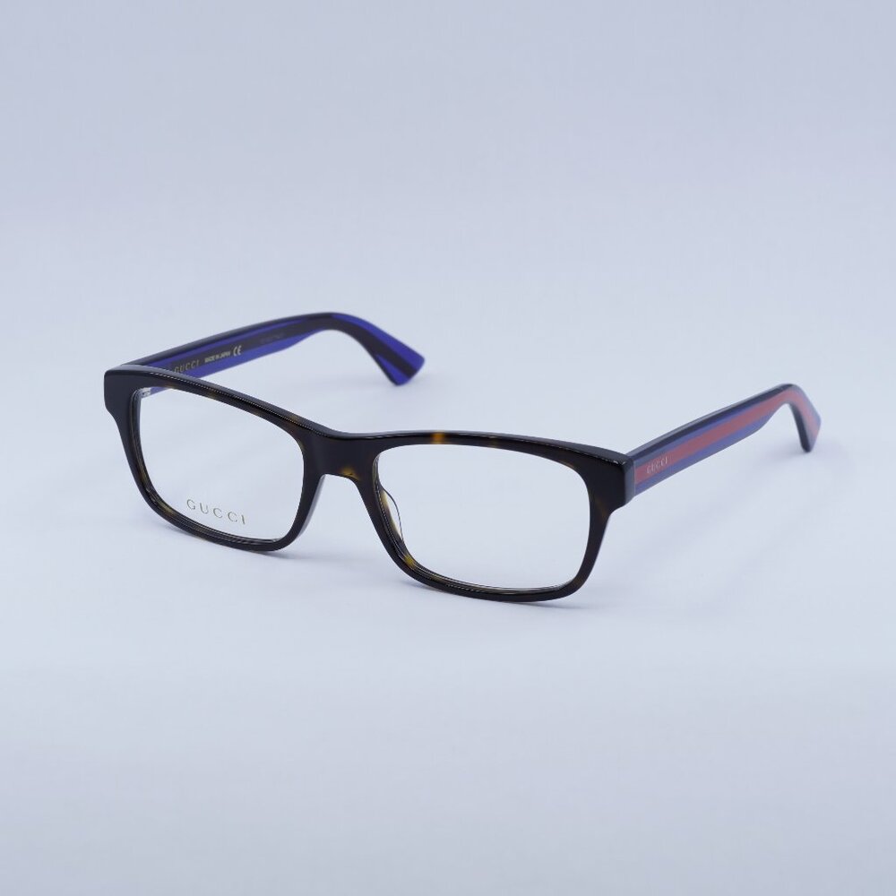 Gucci GG0006ON 007 Eyeglasses Havana 55mm Rectangle Frame